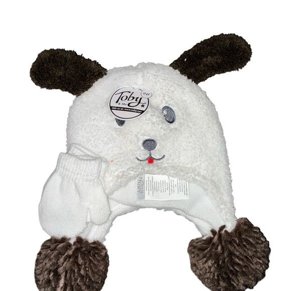 Infant Puppy Hat w/ mittens NEW - Picture 1 of 1